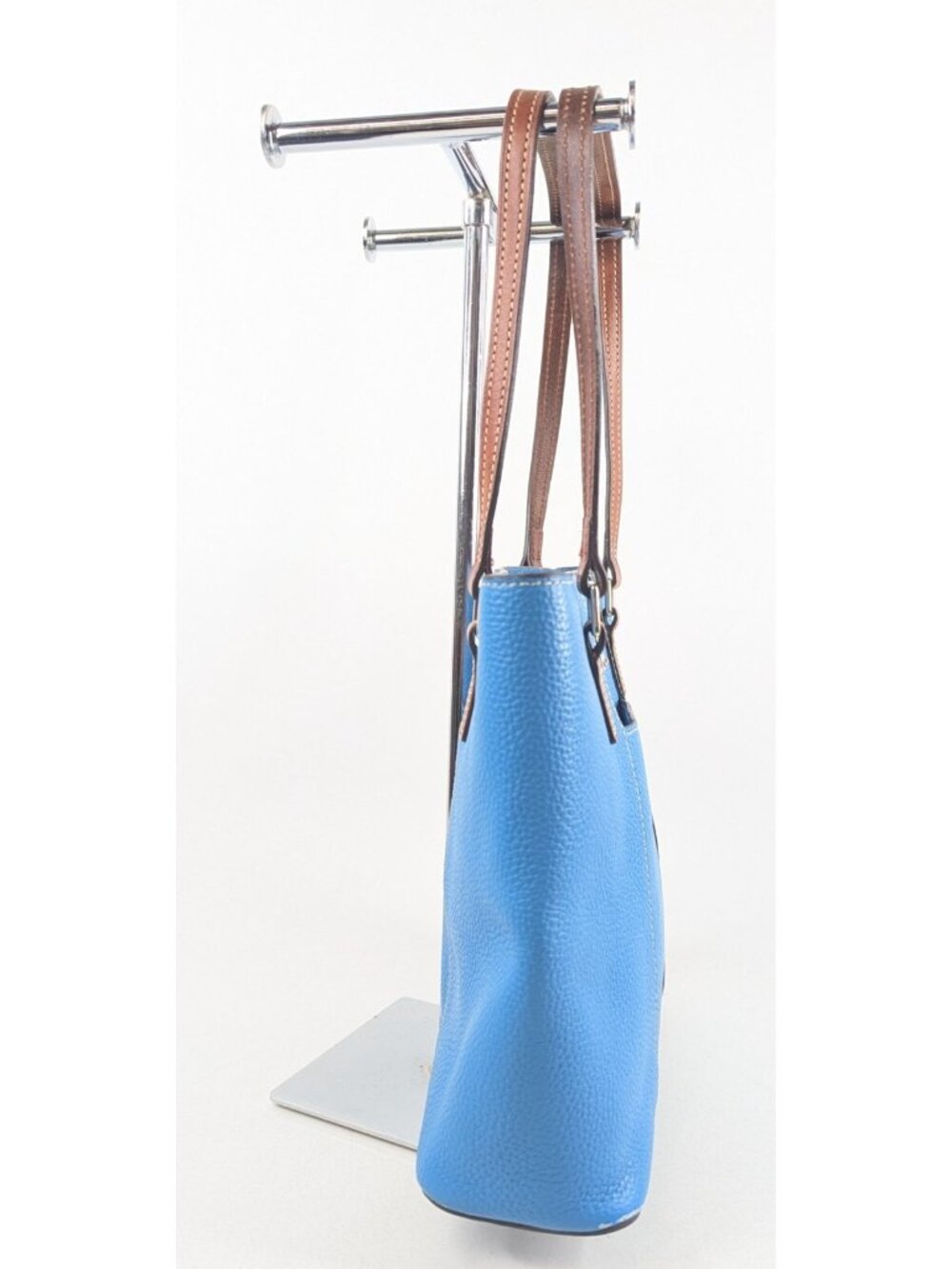 DOONEY & BOURKE Blue Pebble Grain Lexington Tote Purse Hand Bag - Picture 7 of 15